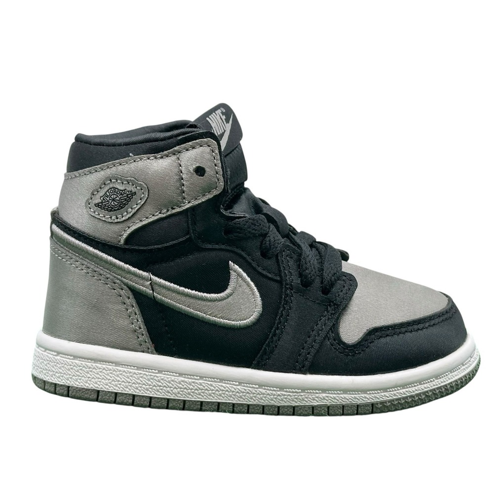 Size 6C -‎ Toddlers Nike Air Jordan 1 Retro High OG TD Black Silver FD5305-010